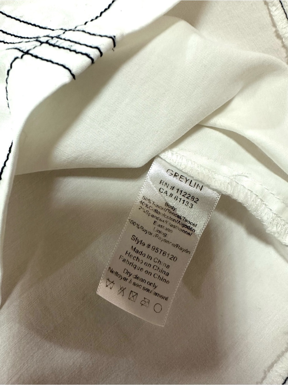 Cotton 🤍 Contrast Stitch Shell Top - Greylin - Picture 7 of 11